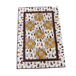 Vintage Baby Quilt Teddy Bears